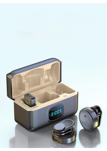 Kablosuz Profesyonel Ikili Yayın Yaka Mikrofonu – Şarj Kutulu | Kıskaç Mıknatıs Tasarım | Uzun Pil Ömrü