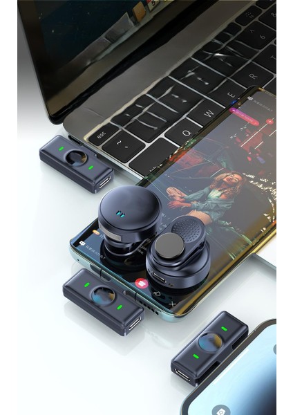 Kablosuz Profesyonel Ikili Yayın Yaka Mikrofonu – Şarj Kutulu | Kıskaç Mıknatıs Tasarım | Uzun Pil Ömrü