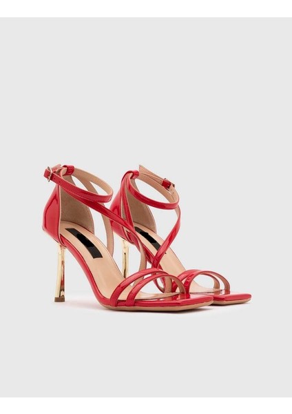 LES047 Kırmızı Rugan Kadın Topuklu Ayakkabı Stiletto fiyatları