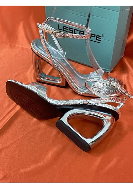 LES049 Gümüş Sultan Tasarım Kadın Topuklu Ayakkabı Stiletto indirimleri