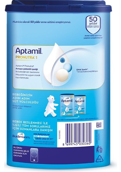 Nessiworld Aptamil Bebek Sütü Maması No1 0-6 Ay 800 gr fiyatları