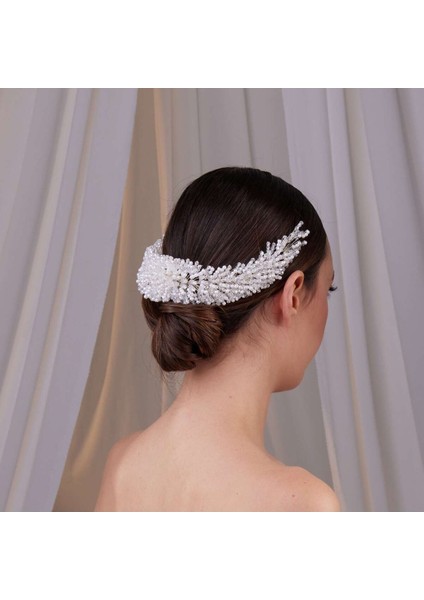 Inci Detaylı Kristal Taşlı Beyaz Gelin Taç ve Saç Aksesuarı – Işıltılı Zarif Tasarım fırsatları