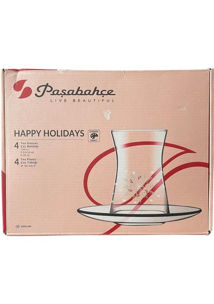 Happy Holidyas 8 Parça Çay Seti modelleri