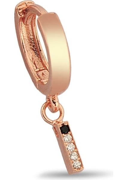 I Harfi Sallantılı 925 Ayar Gümüş Rose Tek Küpe - 12084002 fiyatları