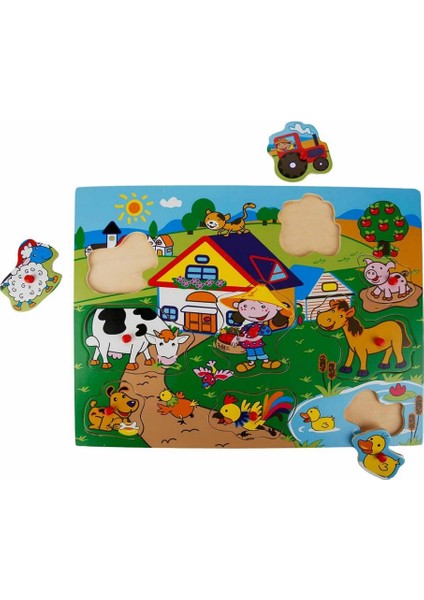 Nessiworld Tahta Raptiyeli Bultak Çiftlik Puzzle 9 Parça fiyatları