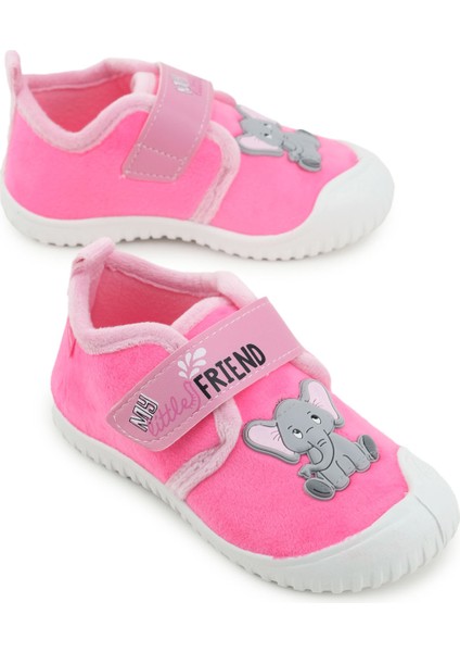 Kız Çocuk Kışlık Tek Cırt Cırtlı Ayarlanabilir Rahat Taban Ev, Bahçe, Okul, Kreş Panduf Ayakka