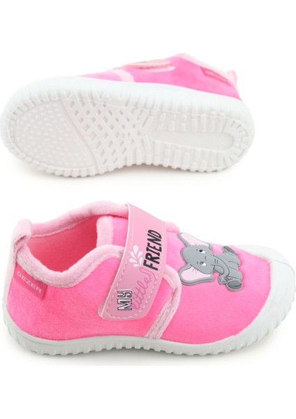 Kız Çocuk Kışlık Tek Cırt Cırtlı Ayarlanabilir Rahat Taban Ev, Bahçe, Okul, Kreş Panduf Ayakka indirimleri