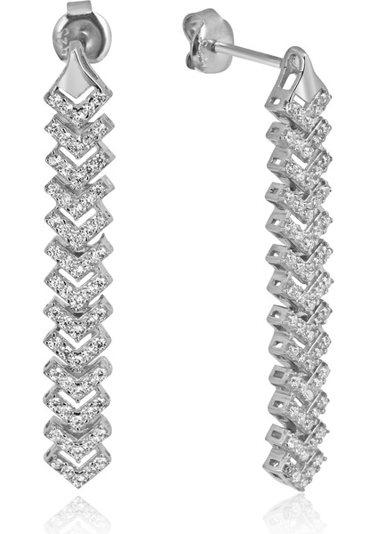 925 Ayar Gümüş V Çavuş Model Su Yolu Küpe - 121120000 fiyatları