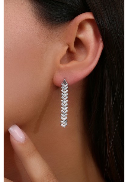 925 Ayar Gümüş V Çavuş Model Su Yolu Küpe - 121120000 modelleri