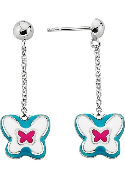 925 Ayar Gümüş Sallantılı Mineli Kelebek Küpe - 12109101 fiyatları