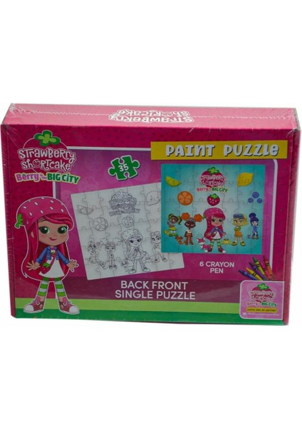 Nessiworld CK7880 Çilek Kız Boyamalı Puzzle -Utku