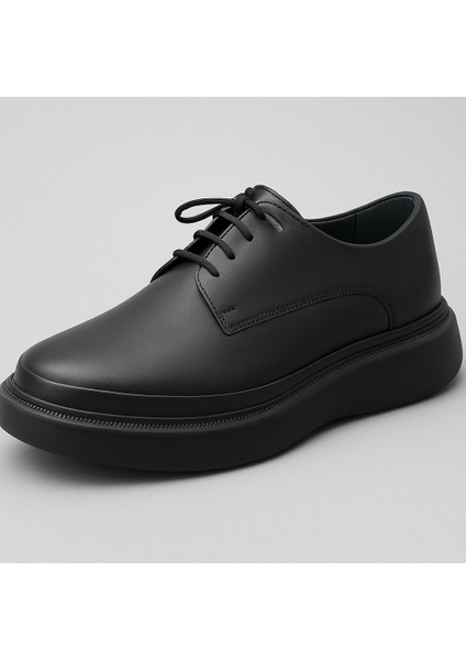 GR0382 Hakiki Deri Eva Yüksek Taban Spor Klasik 40 Numara Bağcıklı Erkek Üst Kalite Ayakkabı