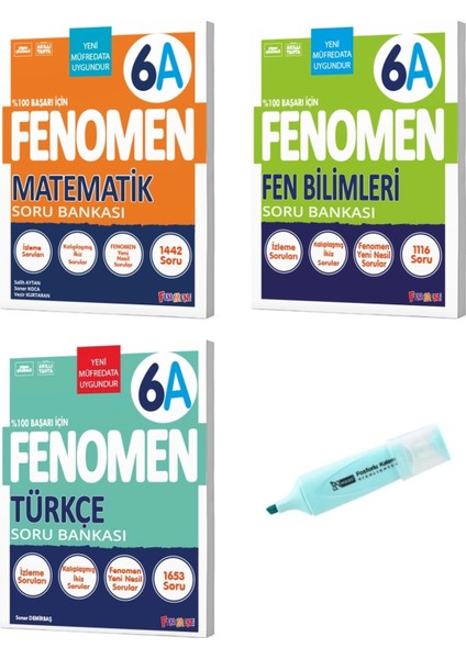 6. Sınıf A Serisi Matematik Fen Bilimleri ve Türkçe Soru Bankası