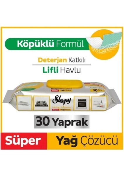 Nessiworld Sleepy Yüzey Temizlik Havlusu 30 Adet Yağ Çözücü fiyatları