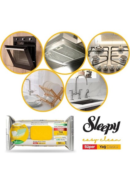 Nessiworld Sleepy Yüzey Temizlik Havlusu 30 Adet Yağ Çözücü modelleri