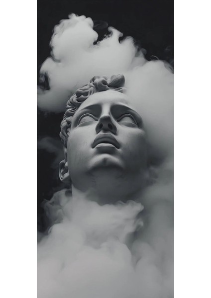 Dumanların Içinde Antik Heykel Ev Duvar Salon Güzellik Salonu Ofis Dükkan Dekarasyon Kanvas Tablo fiyatları