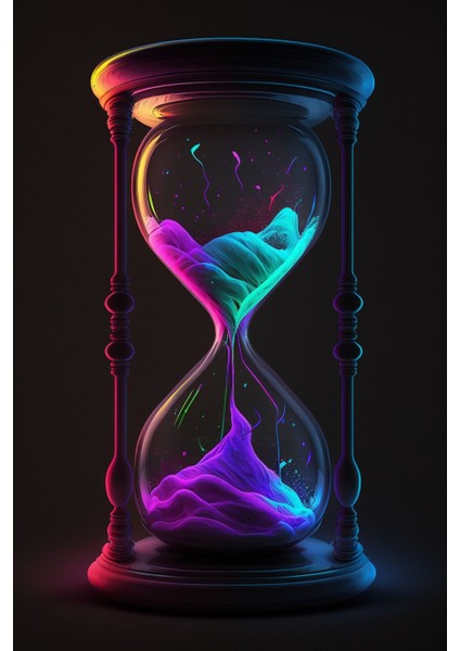 Renkli Kum Saati Ev Duvar Salon Güzellik Salonu Ofis Dükkan Dekarasyon Kanvas Tablo fiyatları