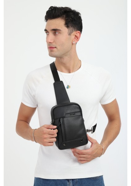 Erkek Siyah Çok Bölmeli Günlük Çapraz Askılı Omuz Çantası fiyatları