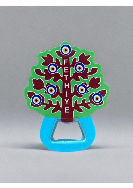 Fethiye Temalı Buzdolabı Süsü Magnet Şişe Açacağı 8cm x 10CM