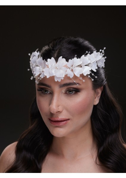 Çiçek ve Incili Gelin Taç Aksesuarı fiyatları