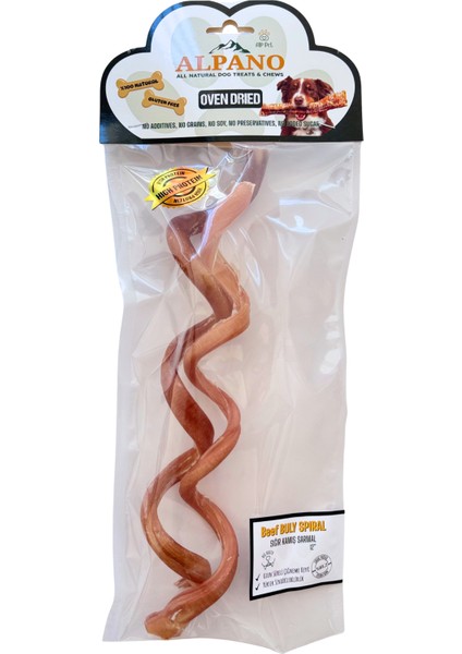 Beef Buly Spiral 12" / Sığır Kamış Sarmal 12" Fırınlanarak Kurutulmuş Çiğnemelik Ödül Maması
