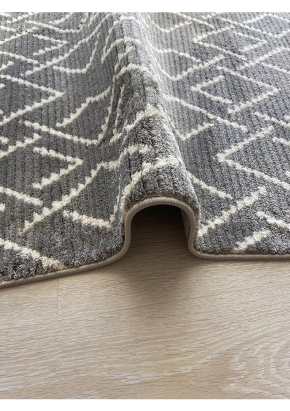 Veron 3605 Gri Yumuşak Dokulu Salon Antre Mutfak Yatak Odası Halı Yolluk