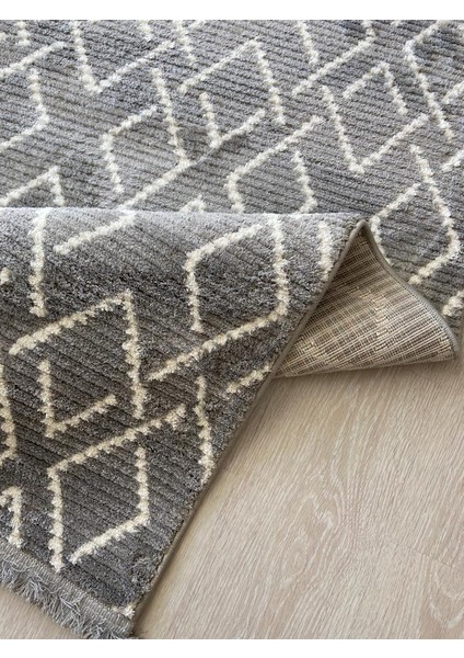 Veron 3605 Gri Yumuşak Dokulu Salon Antre Mutfak Yatak Odası Halı Yolluk