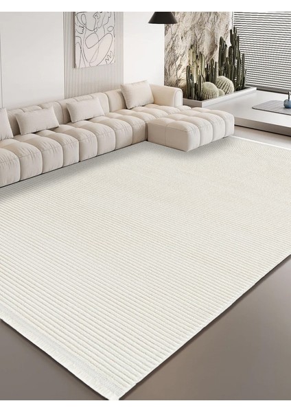 Veron 3601 Krem Yumuşak Dokulu Salon Antre Mutfak Yatak Odası Halı Yolluk