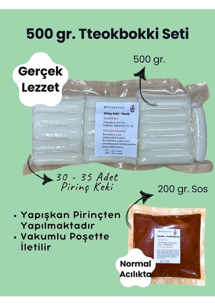 500 gr Teok & 200 gr Normal Acılıkta Sos - Pirinç Keki Seti