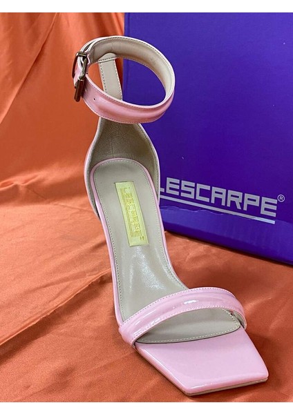 LES050 Pembe Tek Bantlı Platform Topuklu Abiye Ayakkabı Stiletto indirimleri
