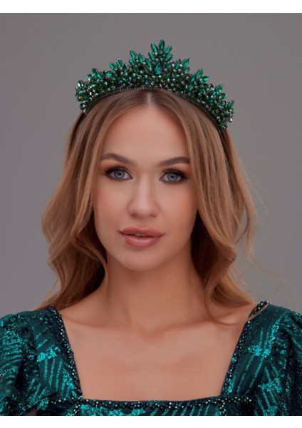 Kristal Taşlı Gelin ve Davet Tacı – Işıltılı Zarif Tasarım