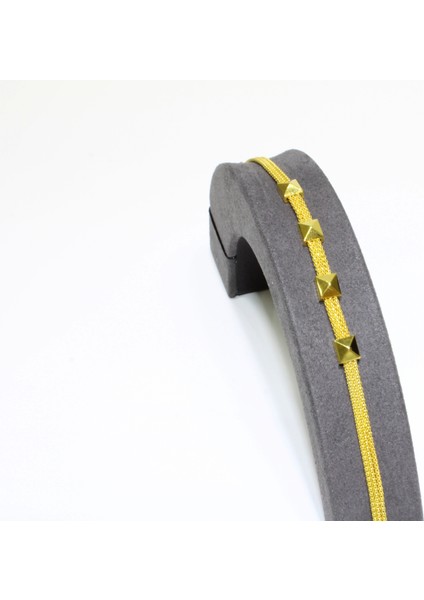 14 Ayar Altın Bileklik Piramit Model