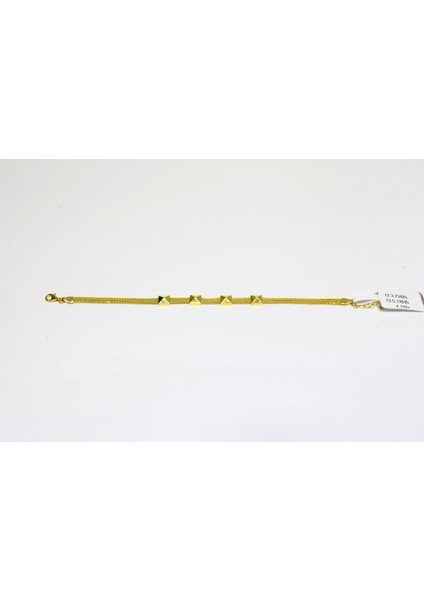 14 Ayar Altın Bileklik Piramit Model