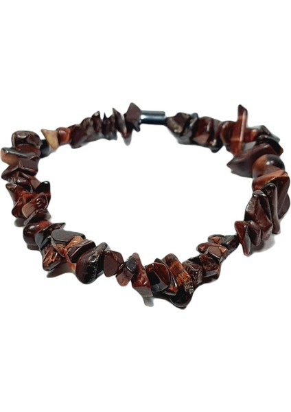 JTSS25DOB1565 Kaplangözü Kırmızı Janti Doğaltaş Bileklik