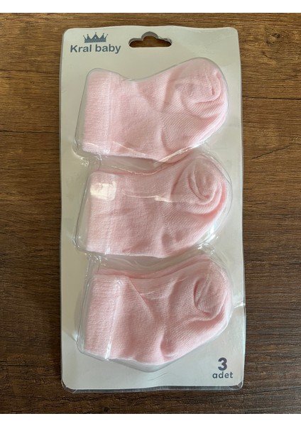 Yenidoğan Kız Erkek Bebek Çocuk 3'lü Çorap