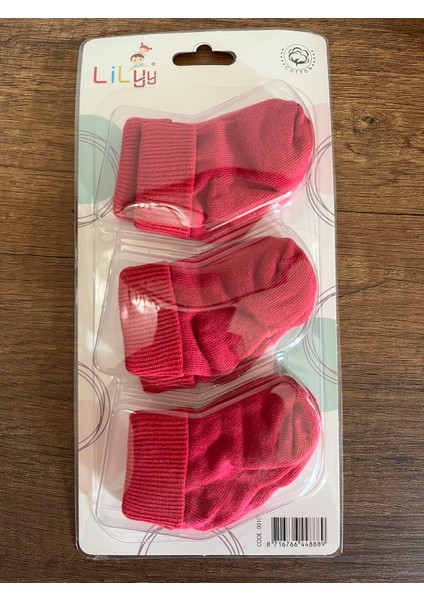 Yenidoğan Kız Erkek Bebek Çocuk 3'lü Çorap