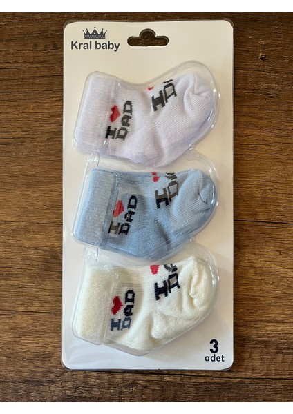 Yenidoğan Kız Erkek Bebek Çocuk 3'lü Çorap