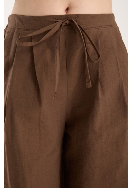 Kahverengi Kadın Dokuma Yelek-Pantolon Takım fırsatları