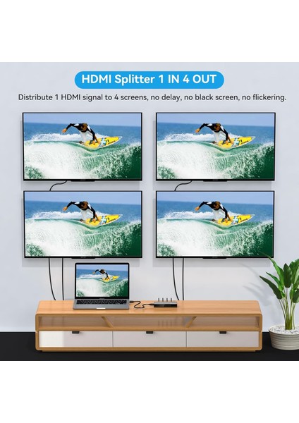 4 Port HDMI Splitter | 4K UHD Full Hd 1080P Monitör Çoklayıcı Adaptör modelleri