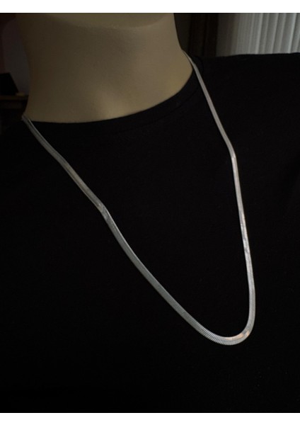 Çelik Unisex Gümüş Renk Italyan Zincir