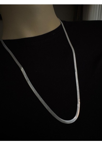 Çelik Unisex Gümüş Renk Italyan Zincir modelleri