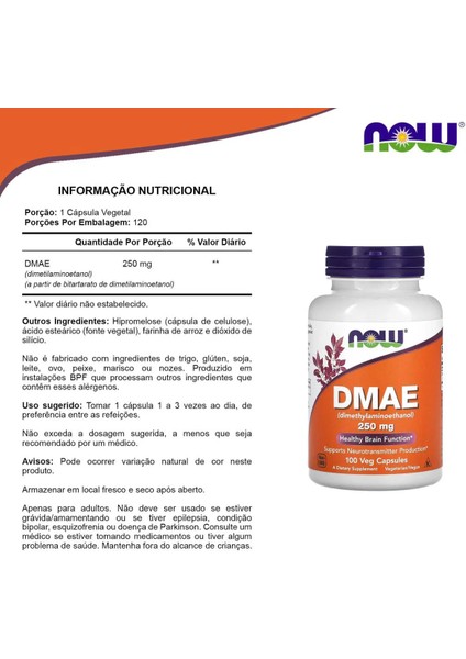 Dmae 250 Mg Healthy Brain Function Skin Vitamin Dimethylaminoethanol Zihin Cilt Booster fiyatları