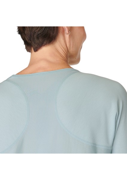 Breathe Easy Long Sleeve Top Kadın Mavi Koşu Tişört