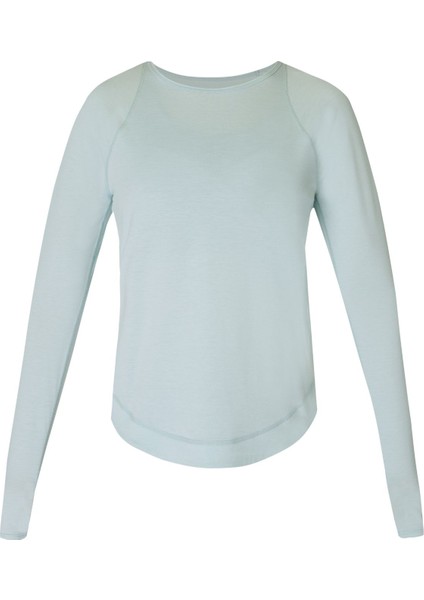 Breathe Easy Long Sleeve Top Kadın Mavi Koşu Tişört