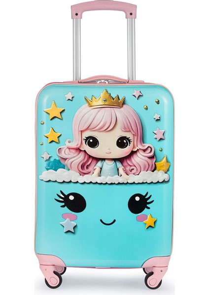 Ultra Light Su Yeşili Kız Çocuk Valizi BLK06 01