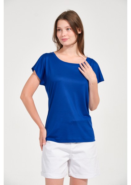 Kadın Regular Fit Tencel Basic Tişört indirimleri
