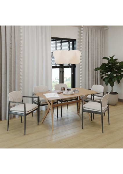 80X140 Ceviz Salon ve Mutfak Masası Viktoria Model