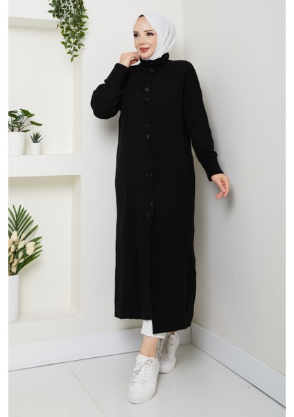 Kadın Düğme Kapamalı Boğaz Detaylı Triko Hırka -PMK441 fırsatları