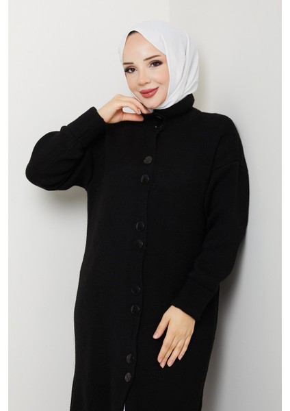 Kadın Düğme Kapamalı Boğaz Detaylı Triko Hırka -PMK441 indirimleri