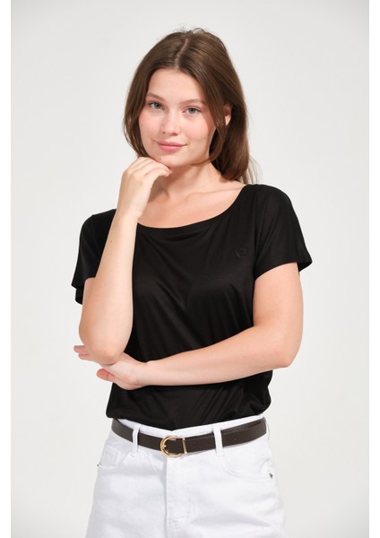 Kadın Regular Fit Tencel Basic Tişört modelleri